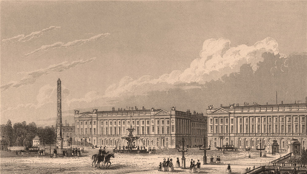 PARIS. Place de la Concorde II. BICKNELL 1845 old antique print picture